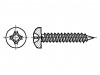 1136615 Винт; 3,9x45; Головка: цилиндрическая; Phillips; сталь; цинк