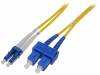 DK-2932-01 Световодный патч-корд; OS1; LC/PC, SC/PC; 1м; LSZH; Цвет: желтый