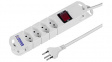 20 201234 S Outlet Strip, 4xJ (T13), 3 m