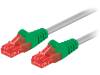 68470 Patch cord; U/UTP; 6; многопров; CCA; ПВХ; серо-зеленый; 0,5м