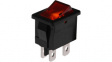 CWSB21CACF ROCKER; DPST; Пол: 2; ON-OFF; 6A/250ВAC; черный; нет; Корпус: черный