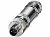 SACC-M 8MS-3CON-M-0,34-SH 1542884, Разъем: М8; "папа"; PIN:3; прямой; экранированный; на провод; вилка, Phoenix Contact