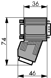 PBA-F 12MB PG IDC, D-Sub field bus connector IDC, Deltron swiss