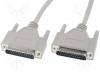 CAB-25WW/2, Кабель; D-Sub 25pin вилка, с обеих сторон; 2м; кабель 25 жильный, BQ CABLE (TME brand)