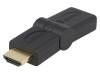 AH0011, Адаптер; вилка HDMI, гнездо HDMI поворачивается на ±90°; черный, LOGILINK