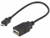 AK-300309-002-S Кабель; OTG, USB 2.0; гнездо USB A, вилка micro USB B; 0,2м