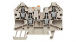 1905090000 Test Disconnect Terminals, 500V, 27A, 4 Poles, 4mm\x1a, Screw, Dark Beige
