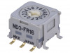 ND3FR16B, Кодирующий переключатель; горизонтальный; Rконт.макс: 30мОм, NKK Switches (NIKKAI, Nihon)