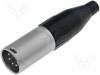 AC5MJ Вилка; XLR; "папа"; PIN:5; прямой; на провод; пайка; 8мм; 133В; 7,5А
