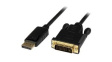 DP2DVIMM3BS Video Cable, DisplayPort Plug - DVI Plug, 1920 x 1200, 1m