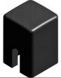 RND 210-00225 Cap black Square 4.0x4.0x5.5 mm