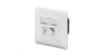 DN-9005-N Cat6 Network Wall Outlet 2x RJ45 Flush Mount White