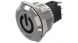 82-6151.1000.B002 Pushbutton Switch, 1CO, Momentary Function, Silver