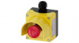 3SU1851-0NB10-4GC2 Emergency Stop Switch Assembly with Collar, 2NC, Red / Yellow, 10 A, 500 V, Spri