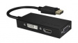 IB-AC1031 Adapter, DisplayPort Plug - DVI-D Socket/HDMI Socket/VGA Socket