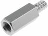 216ST4.2X15 Дистанцирующая стойка с резьбой; Внутр.резьба: M4; 15мм; латунь