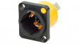 NAC3MPX-WOT Panel mount plug 2+PEP
