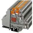 3101087 UDMTK 5-P/P double level terminal block, 0.2...4 mm2 400 vac grey