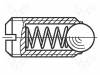 EH 22050, Защелка шаровая; сталь; BN:13363; Резьба: M4; 9,8мм, BOSSARD