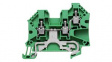 1905120000 PE Terminal, 800V, Screw, 2 Poles, 4mm\x1a, Green / Yellow