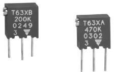 T63YA104KT20, T63YA100K, Vishay Spectrol