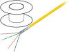 93266, Провод; F/UTP; 5e; многопров; CCA; 4x2x26AWG; ПВХ; желтый; 100м, Goobay