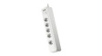 PM5-GR Surge Protective Adapter 5x Type F (CEE 7/3) - CEE 7/7 230V White