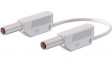 28.0125-20029 Safety Test Lead 2m White 1kV Nickel-Plated