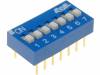 EDG107S, Переключатель: DIP-SWITCH; Кол-во секций:7; ON-OFF; 0,1A/24ВDC, ECE
