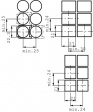 61-9931.0 Корпус кнопки; 22мм; 61; 21x27мм; Разм.передн.части: 24x30мм