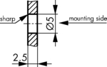 24 MCX-75-2-1, Chassis female connector MCX, straight 75 Ohm, Huber+Suhner