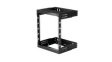 RK12WALLOA 2-Post Open Frame Rack with Adjustable Depth, 12U, Steel, 90kg, Black