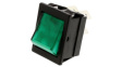 C1353ALNAF Rocker switch 2P 16 A 250 VAC green