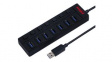 14.02.5047 Switchable USB Hub, USB 3.2, USB A Plug, Black