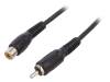 CA1033, Кабель; гнездо RCA, вилка RCA; 10м; Цвет: черный, LOGILINK