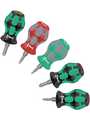 05008872001, Stubby Screwdriver Set, 2-Component, Ergonomic, Phillips/Slotted/Square, 5 Piece, Wera Tools
