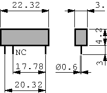MK06-8-H, Reed sensor 1 change-over (CO) 175 V 0.25 A, MEDER