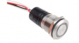 MPI002/FL/RD/12 Push-button Switch, vandal proof red 19.2 mm 24 VDC 50 mA 1 make contact (NO)
