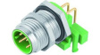 99 3731 202 04 M12 PCB Mount Plug, Right Angled, D-Coded, 4 Pole