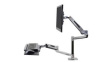 45-405-026 Desk Mount Monitor and Keyboard Arm, 42", 100x100/75x75/200x100/200x200, 11.3kg, Silver