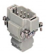 CSSM 06 CSS, 6 poles + earth, male insert, with male contacts, silver plated