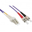 LCSTOM3DPU20 FO cable 50/125um OM3 LC/ST 20 m Violet