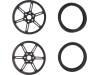 WHEEL W/INSERTS FOR 3MM AND 4MM SHAFTS, Колесо; черный; Ось: гладкая,D профиль; Кол-во шт: 2; на корпус, POLOLU