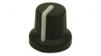 FC72606S Rotary Knob 11 x 15 mm Black / Grey