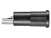 BRBU 7924 L NI/SW "банан" 4мм; 16А; 60ВDC; черный; под обжим; изолированный; 7мОм