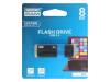 USL2-0080K0R11 Флешка; USB 2.0; 8ГБ; черный; Считывание:20МБ/с; Запись:5МБ/с