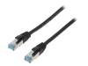 CQ6055S Patch cord; S/FTP; 6a; многопров; Cu; PUR; черный; 2м; безгалогенный