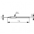 212CDLF/SB Soldering tip Chisel shaped 1.0 mm