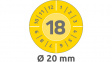 6939 Inspection Plate, 8 sheets/120 labels diam. 20 mm, Yellow