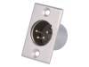 XLR-4W-C Гнездо; XLR; "папа"; PIN:4; пайка; Корп: стандарт XLR; Oотв:19мм
